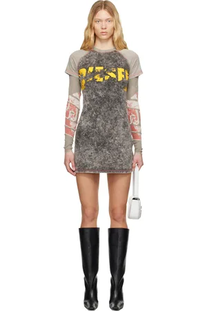 Diesel Gray D-Buxt-Q1 Minidress