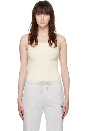 Sporty & Rich Off-White Patch Tank Top