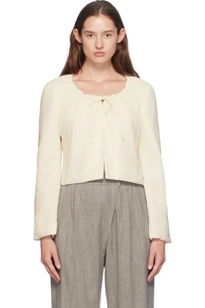 AMOMENTO Off-White Padded Blouse
