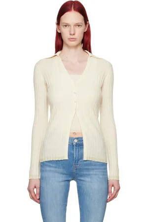 Guest In Residence Off-White Rib Cardigan