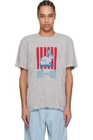 Bottega Veneta Gray Crushed Cotton Printed Jersey T-shirt