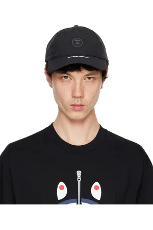 A Bathing Ape Black Moonface Patch Baseball Cap