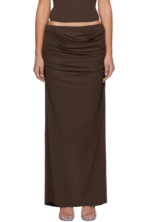 Paris Georgia Brown Raffy Maxi Skirt