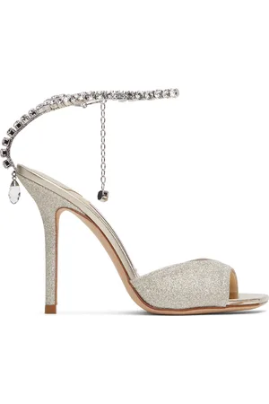 Jimmy Choo Silver Saeda 100 Heeled Sandals