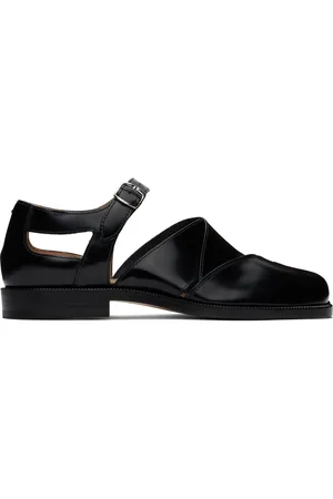 Maison Margiela Black Tabi Leather Sandals