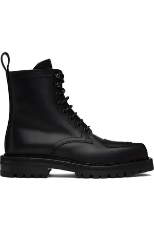 DRIES VAN NOTEN Black Lace-Up Boots