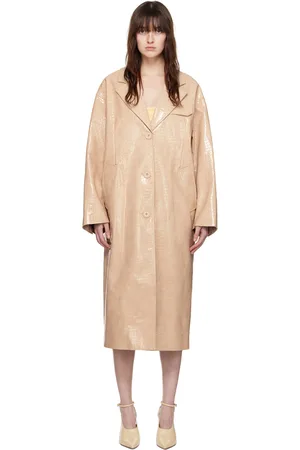 Stand Studio Beige Haylo Faux-Leather Coat