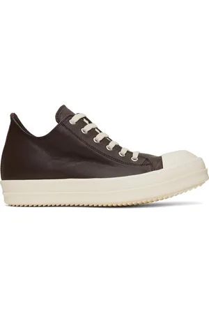 Rick Owens Brown Hollywood Low Sneaks Sneakers