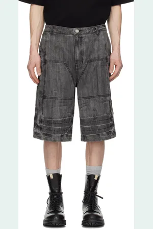 JUUN.J Gray Washed Long Denim Shorts