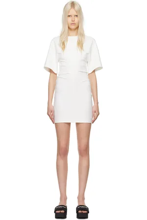 Alexander Wang White Draped Minidress