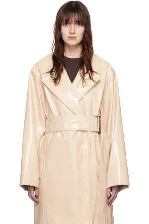 Stand Studio Beige Henriette Faux-Leather Trench Coat
