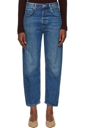 Citizens of Humanity Blue Dahlia Bow Leg Baby Roll Jeans