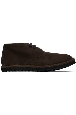 DRIES VAN NOTEN Brown Suede Desert Boots
