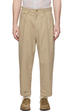 Beams Beige 2 Pleats Chino Trousers