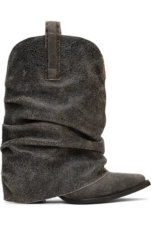 R13 Gray Low Rider Cowboy Boots