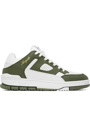 Axel Arigato White & Green Area Lo Sneakers