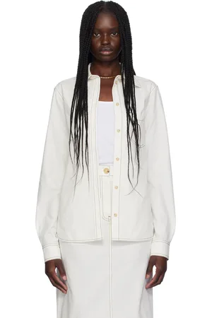 Totême White Petite Tumbled Cotton Shirt