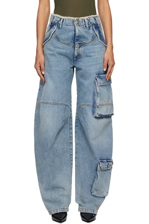 DARKPARK Blue Rosalind Barrel Leg Cargo Jeans