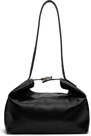 By Far Black Bea Creased Leather Bag