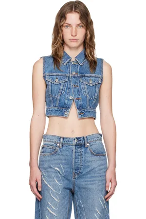 Alexander Wang Blue Shrunken Denim Vest