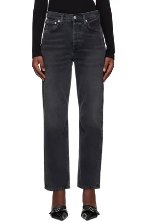 Citizens of Humanity Black Blaine High Rise Straight Jeans