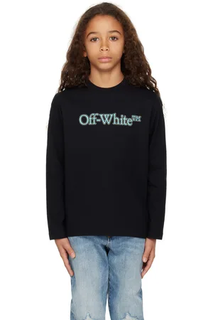 OFF-WHITE Kids Black Big Bookish Long-Sleeved T-shirt