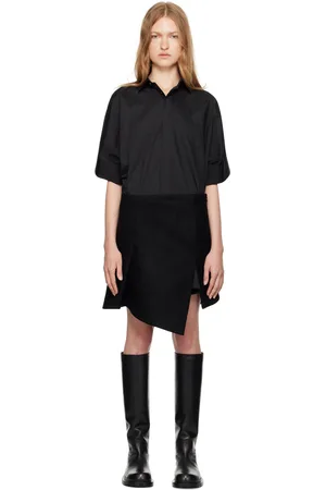 SACAI Black Paneled Mini Dress