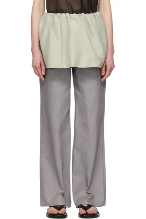 AMOMENTO Shirring Organza Belt Miniskirt