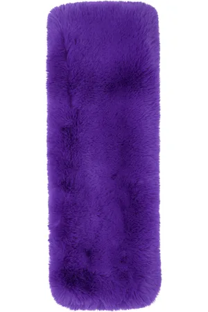 Acne Studios Purple Furry Scarf