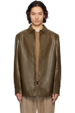 Entire Studios Brown Legacy Leather Shirt