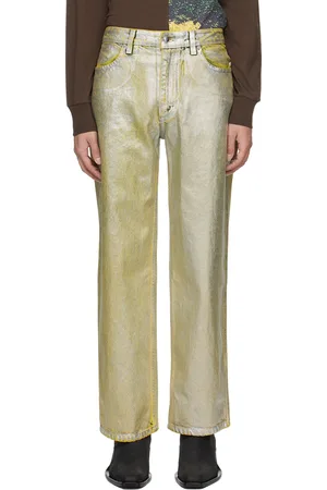 ECKHAUS LATTA Silver Wide Leg Jeans