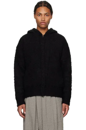AMOMENTO Furry Zip-Up Hoodie
