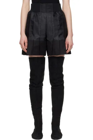 SACAI Black Nylon Twill & Gabardine Shorts