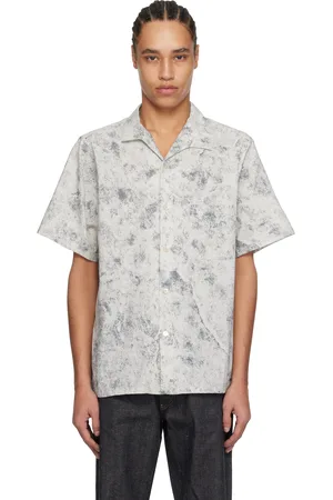 TAIGA TAKAHASHI Gray Lot. 114 Italian Collar Shirt