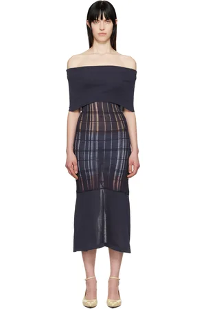 OUR LEGACY Navy Cover Maxi Dress