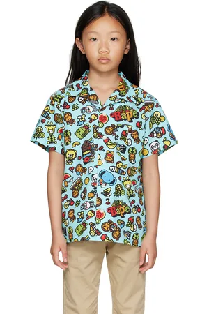 BAPE Kids Blue Baby Milo Mixed Fruit Shirt