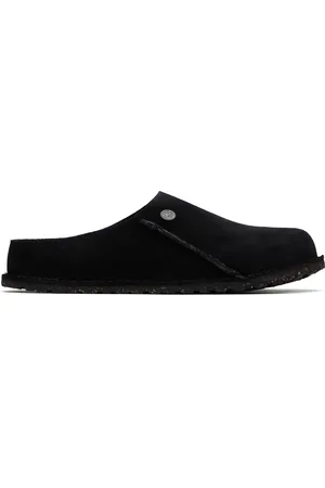 Birkenstock Black Regular Zermatt 365 Suede Leather Loafers
