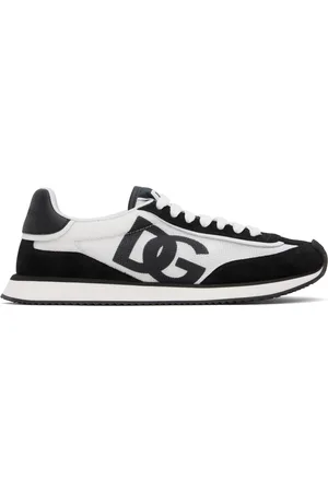 Dolce & Gabbana White & Black Mixed-Material 