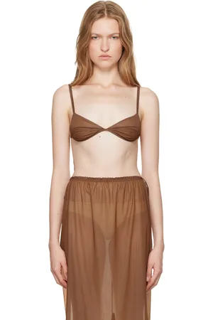 Carven Brown Sheer Bra