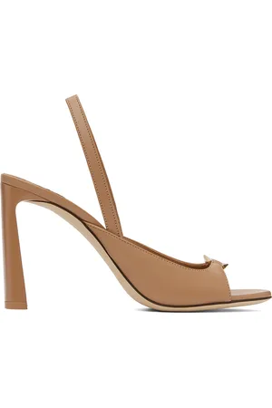 Jimmy Choo Beige Lev 95 Heeled Sandals