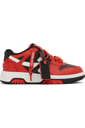 OFF-WHITE Kids Red & Black Out Of Office Sneakers