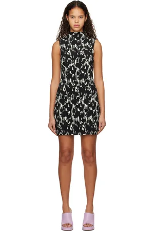 Proenza Schouler Black White Label Smocked Minidress