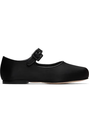 SANDY LIANG Black Mary Jane Pointe Ballerina Flats