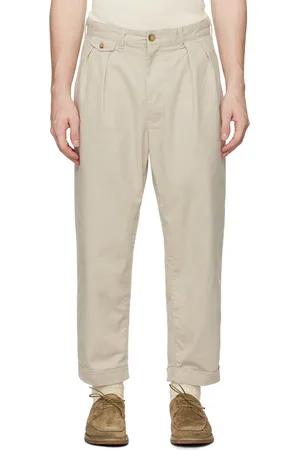 Beams Gray 2 Pleats Chino Trousers