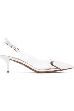 Alaïa White Heart Slingback Heels