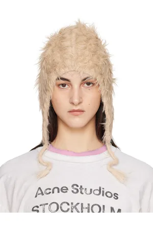 Acne Studios Beige Fluffy Beanie