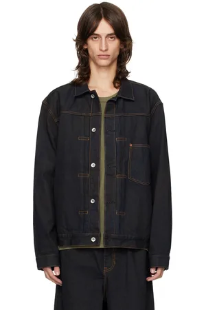 SACAI Navy Denim Print Jacket