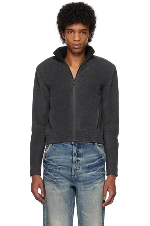 Fax Copy Express Gray Fleece Zip-Up Jacket