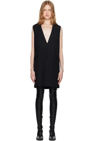 Maison Margiela Black Tailoring Wool Minidress