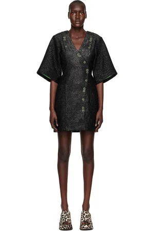 Ganni Black Sparkle Minidress